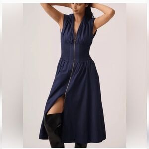 Anthropologie Tommie Navy Midi Dress